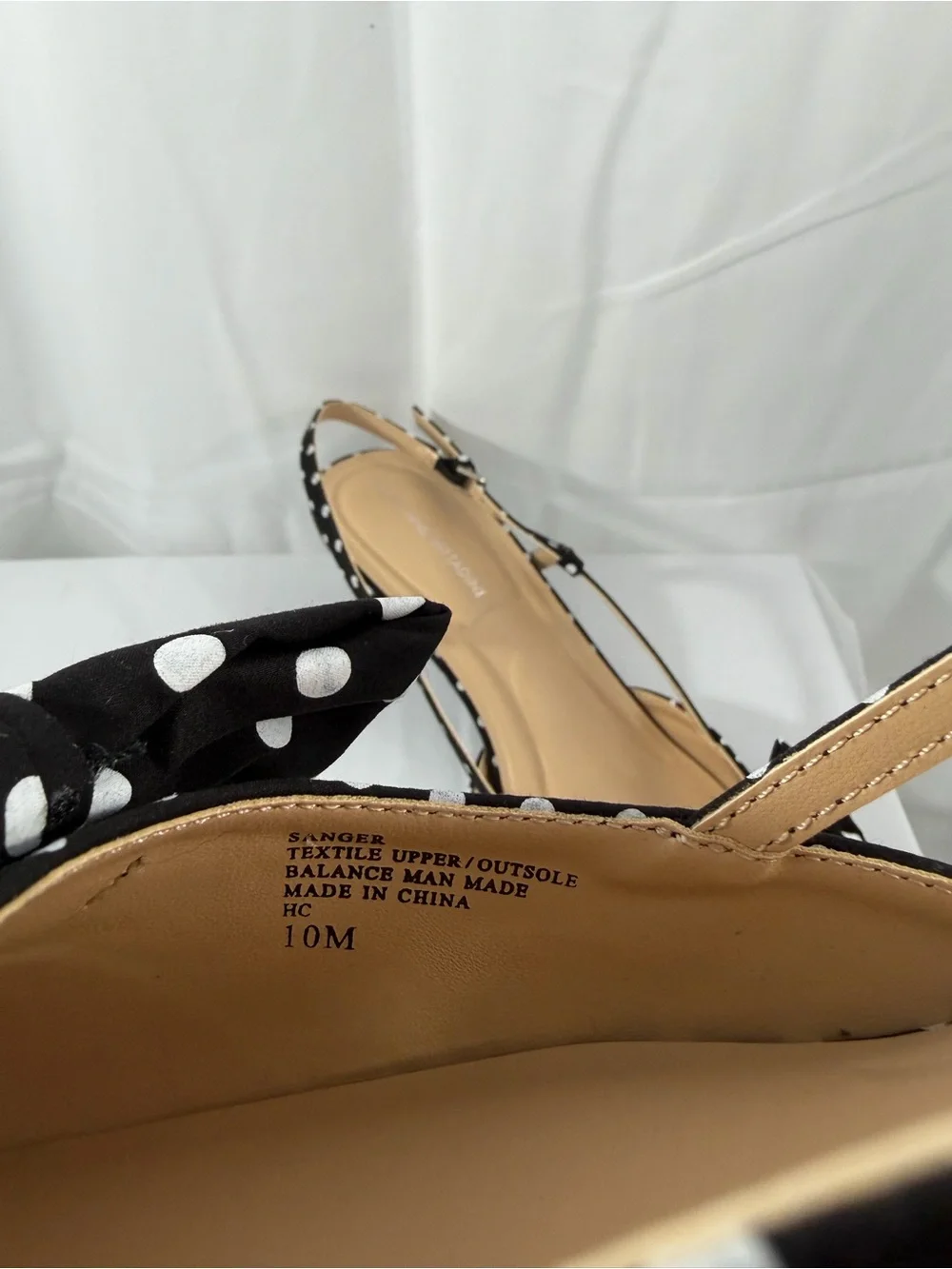 NWT Adrienne Vittadini Women’s Size 10 Black and White Polka Dot Pump Heels